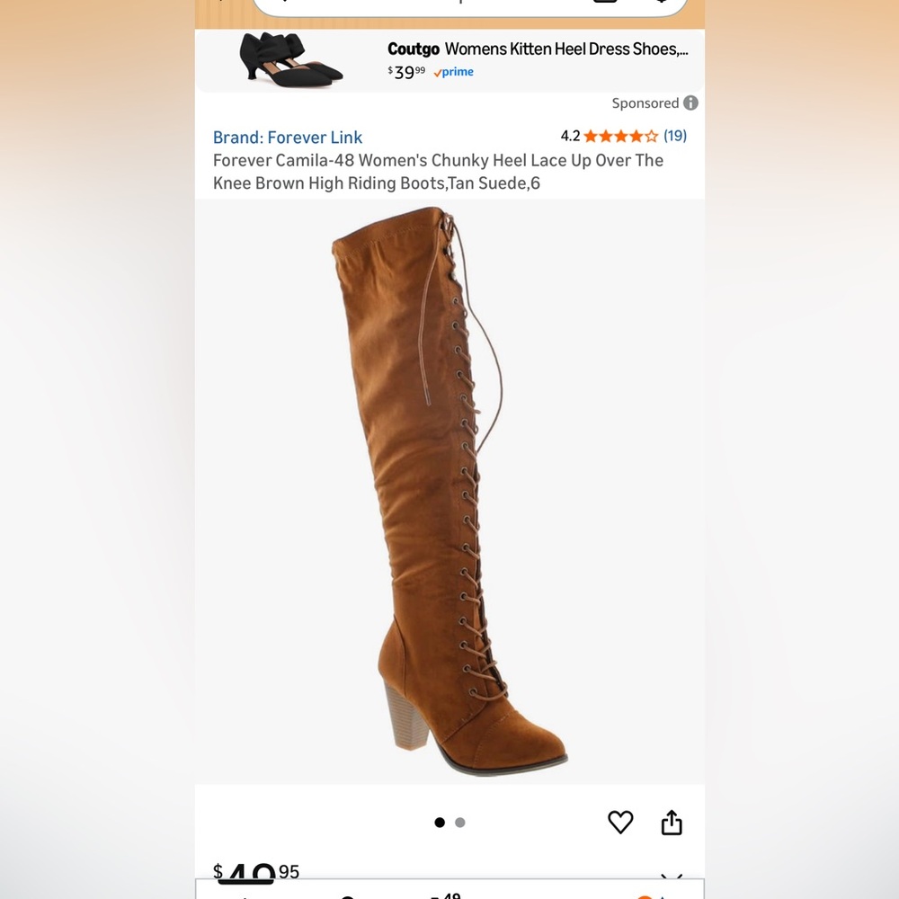 Brown Suede Knee-High Riding Boots